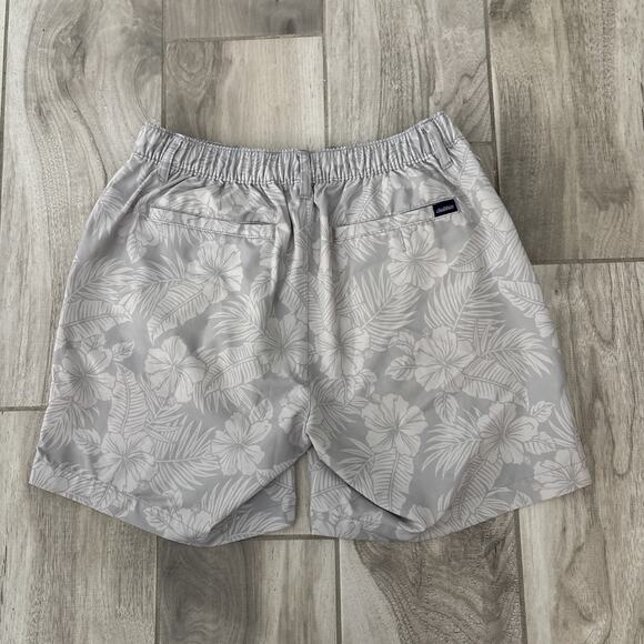 Chubbies Shorts Mens Sz M Gray Everywear 6" Floral Drawstring Zip Stretch - Picture 10 of 11